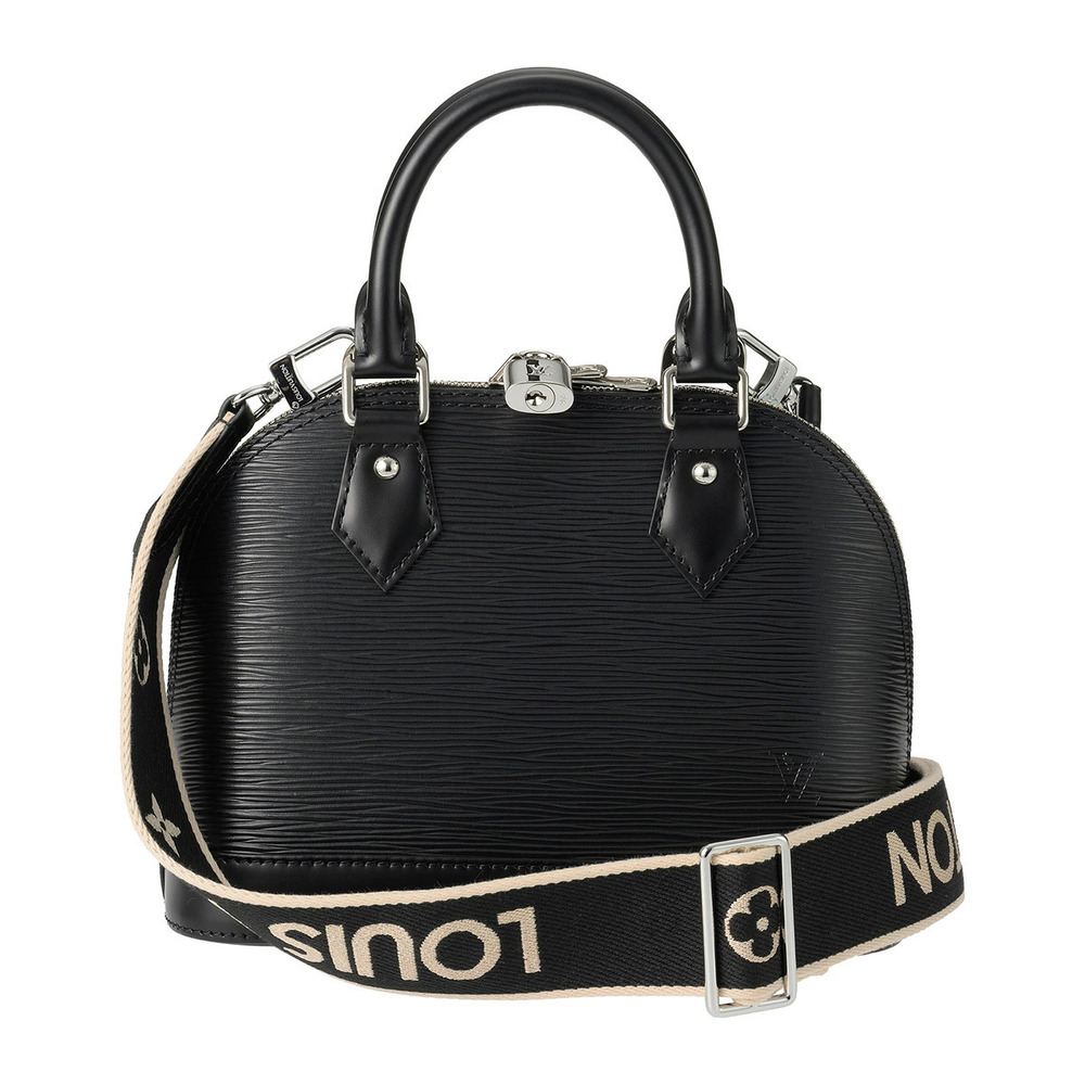 Louis Vuitton Alma Top Handle Bag Leather Black